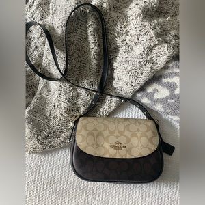 Coach color block cross body bag  and change purse